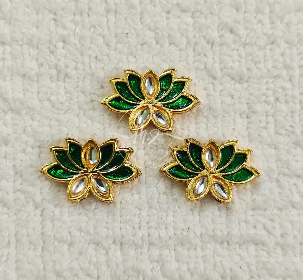 Thumbnail: Lotus Pendant 05, Dark Green - Pendants