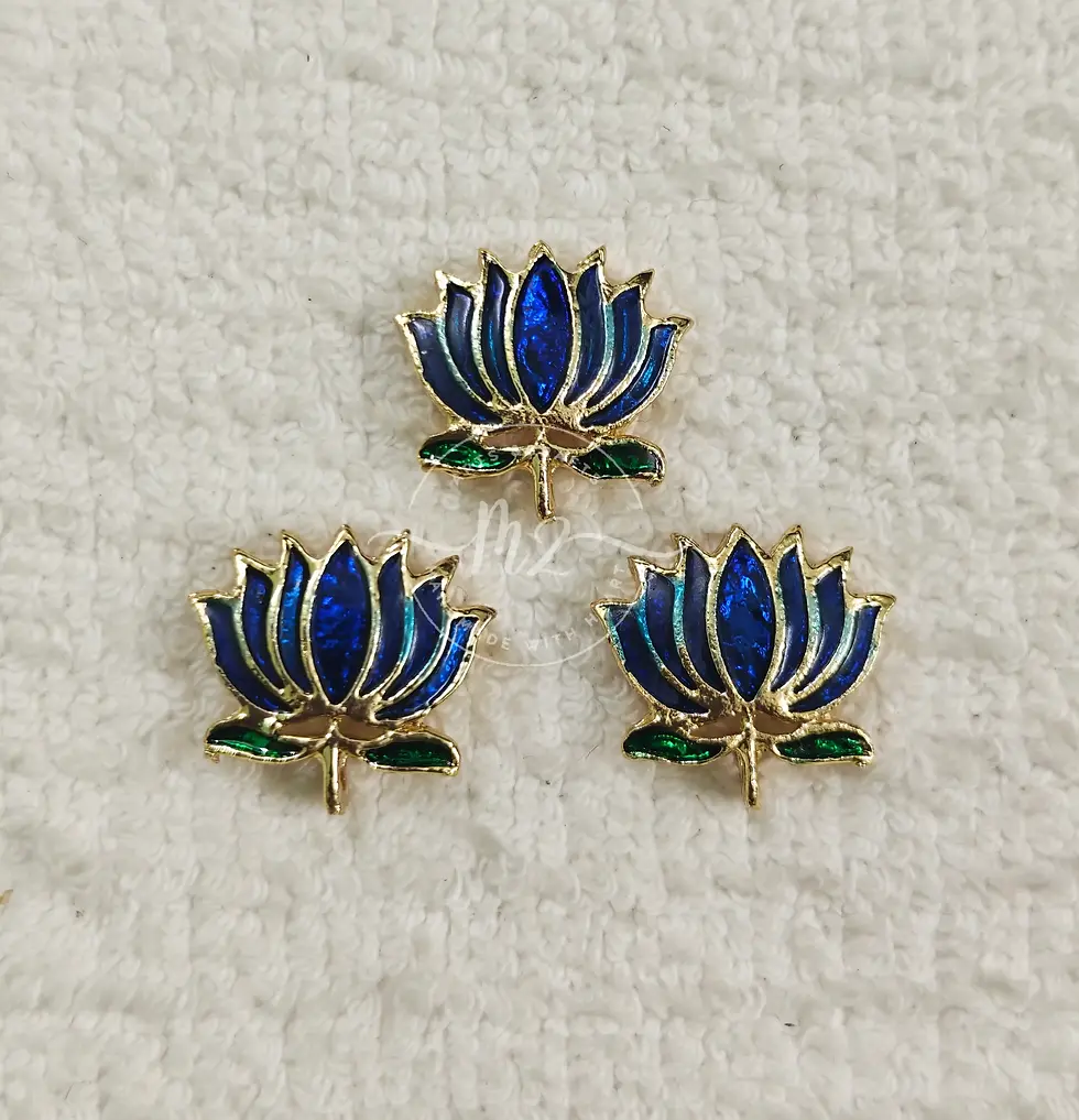 Thumbnail: Lotus Pendant 01, Dark Blue - Pendants