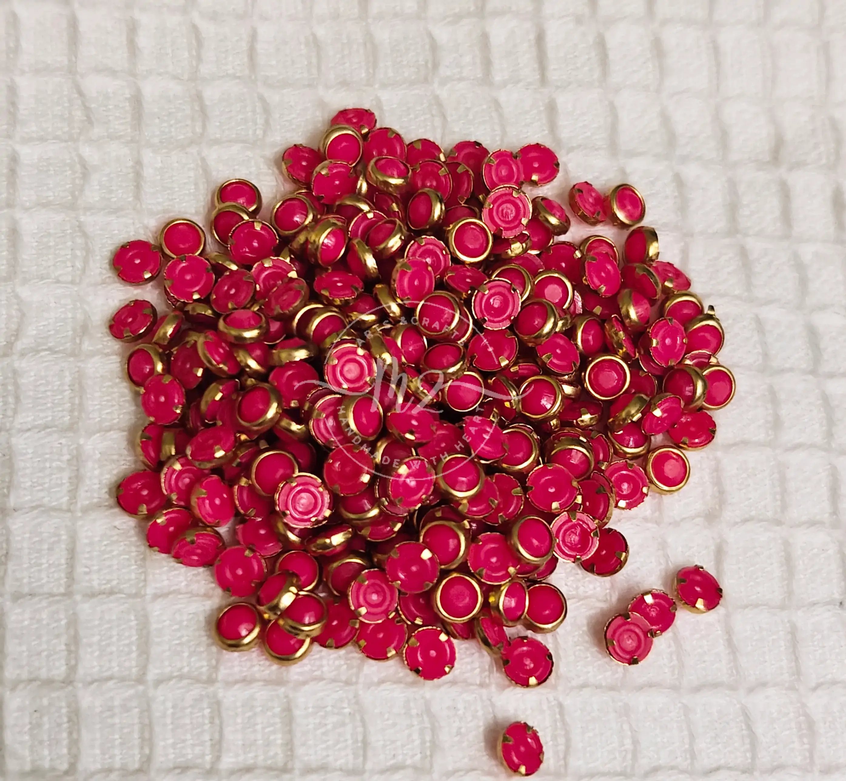 Matt Round 4mm Kundan - Peach