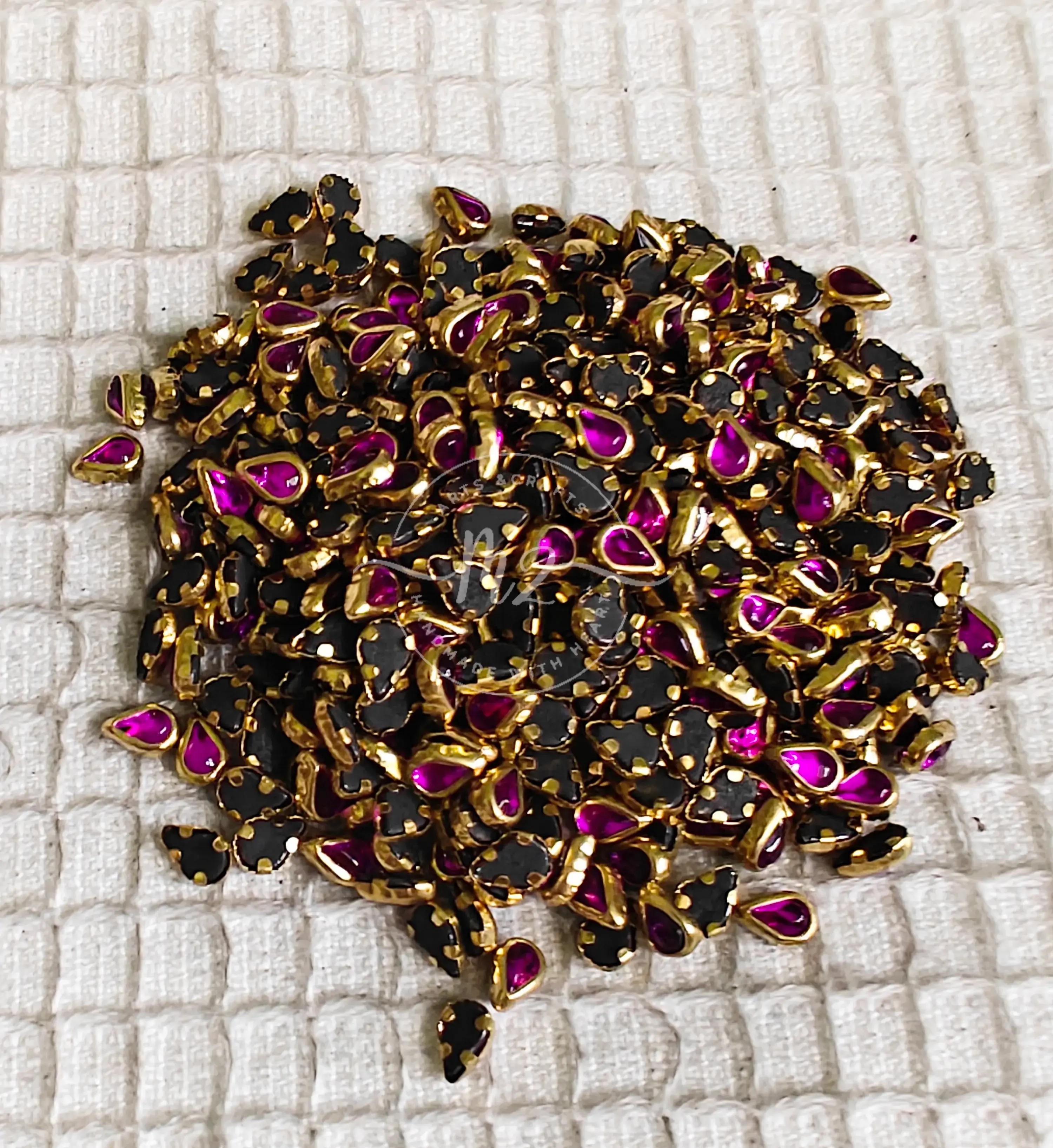 Glossy Drop 4k Kundan - Dark Pink