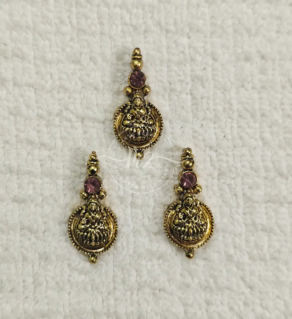 Thumbnail: Lakshmi Pendant Type 01, Purple - Pendants