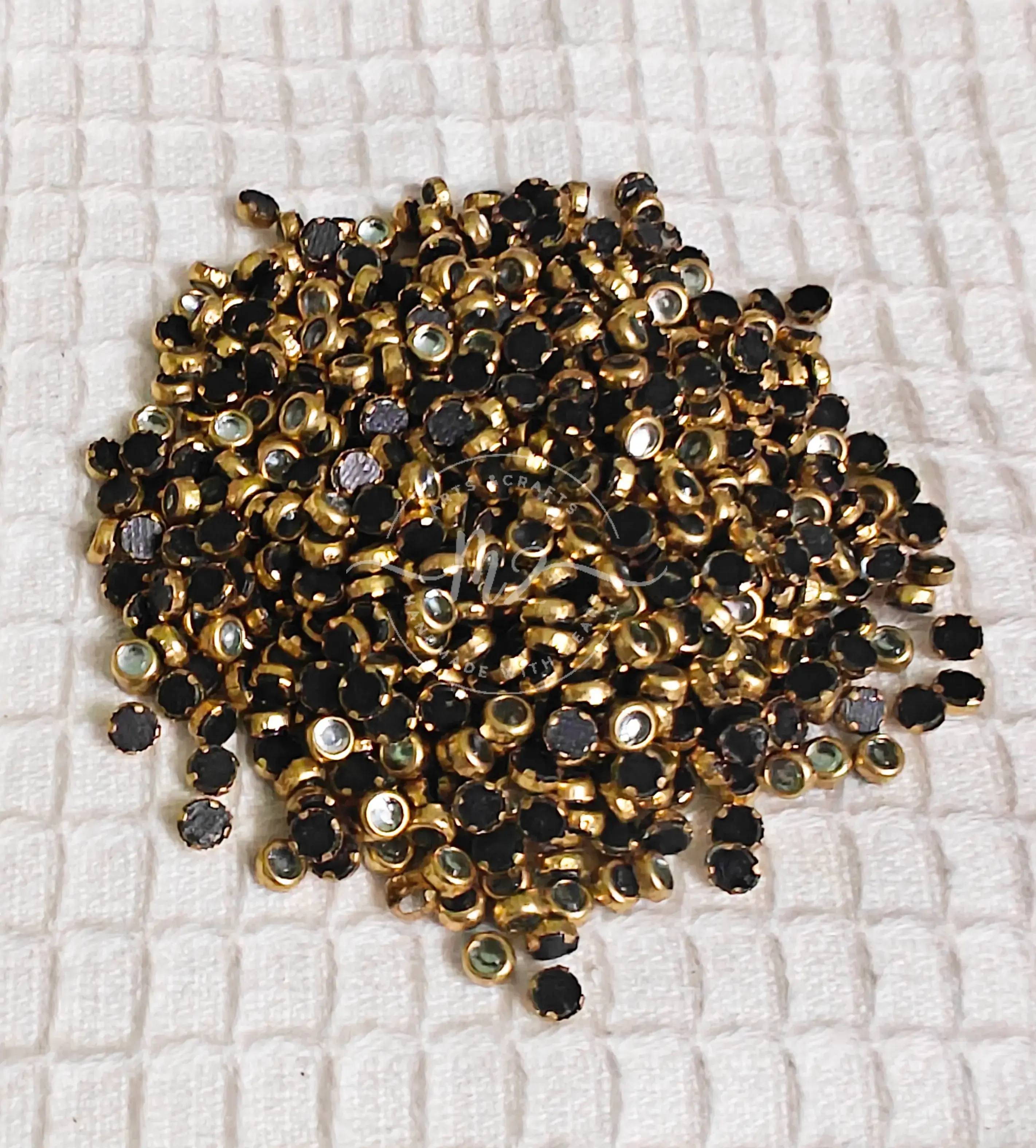 Glass White Kundan Round 3mm