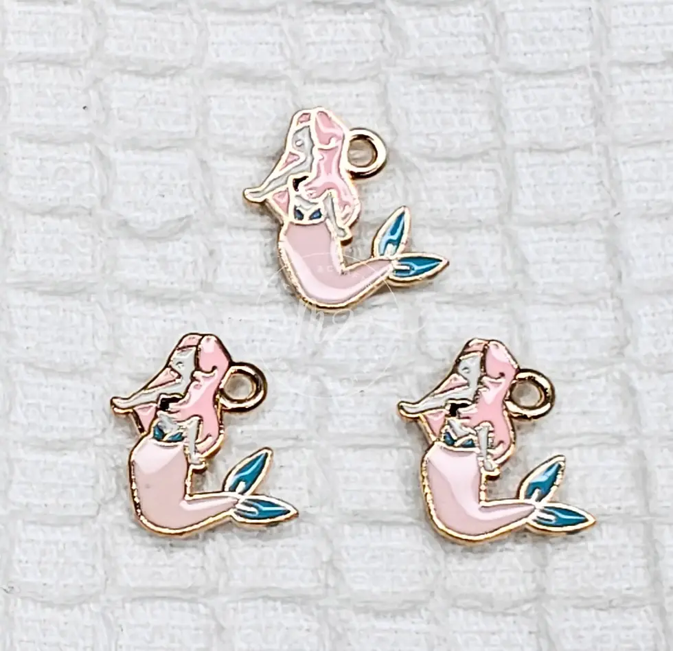Thumbnail: Mermaid Charms, Baby Pink - Bracelet charms