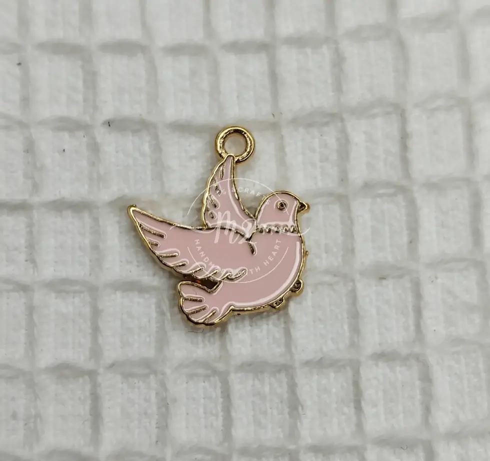 Thumbnail: Dove Charms, Baby Pink - Bracelet charms