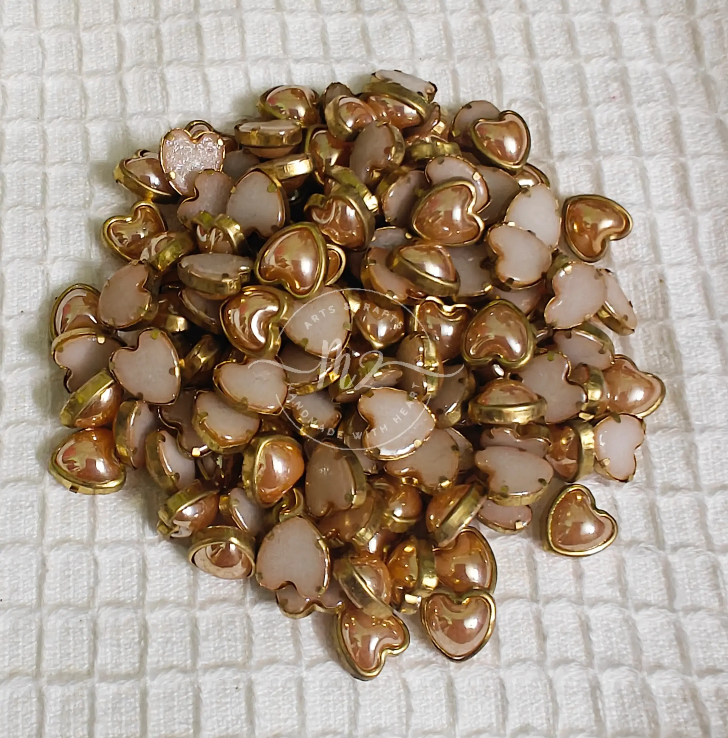 Ceramic Gold Kundan Heart