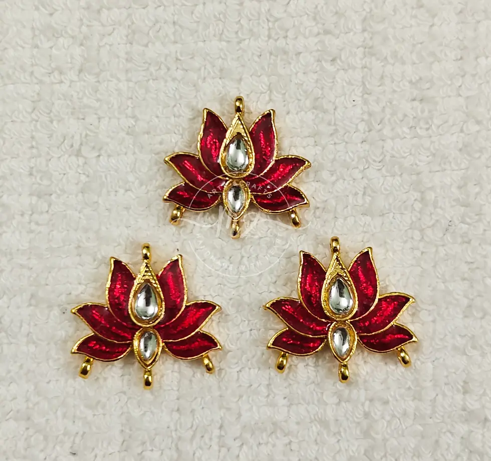 Thumbnail: Lotus Pendant 07, Red - Pendants