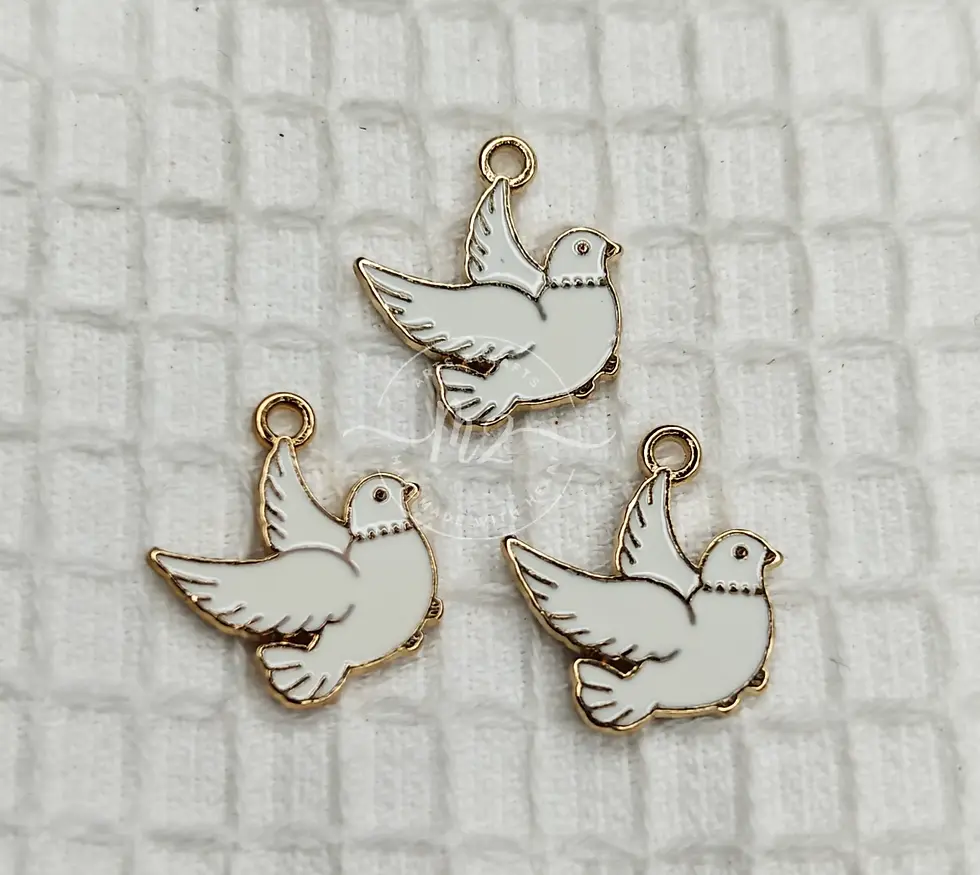 Thumbnail: Dove Charms, White - Bracelet charms