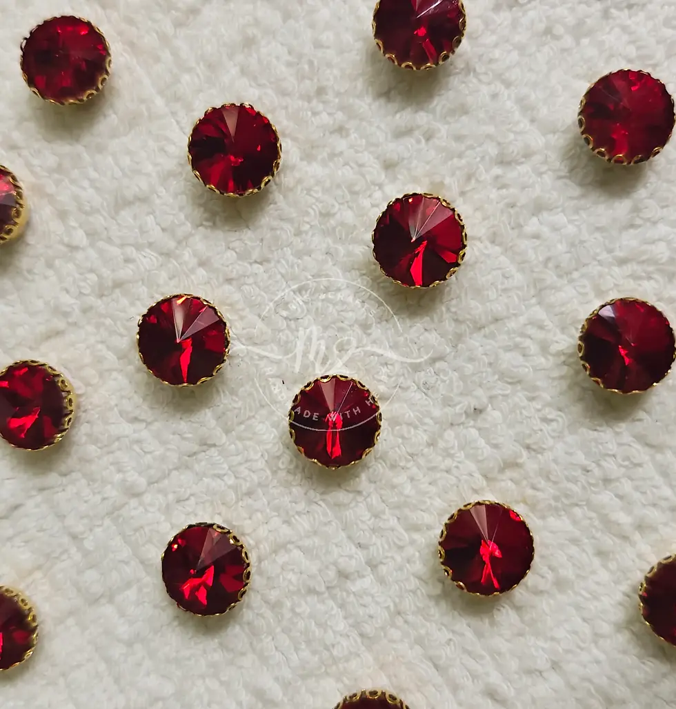 Thumbnail: Round 10mm Clip Stone, Red- Clip Stones