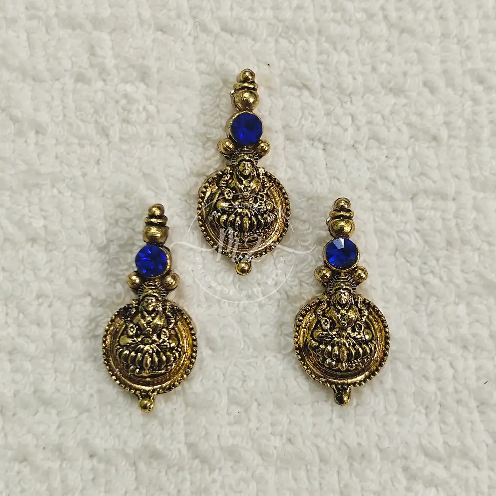 Thumbnail: Lakshmi Pendant Type 01, Dark Blue - Pendants