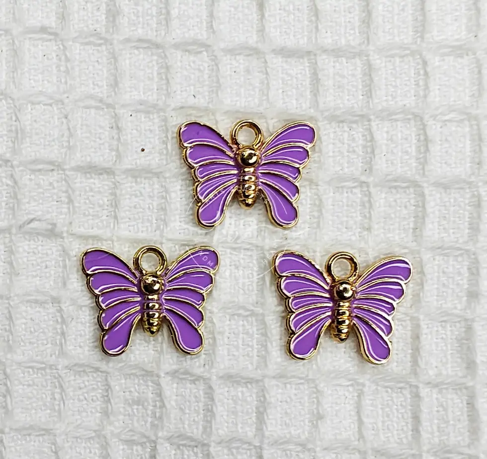 Thumbnail: Butterfly Charms, Violet - Bracelet charms