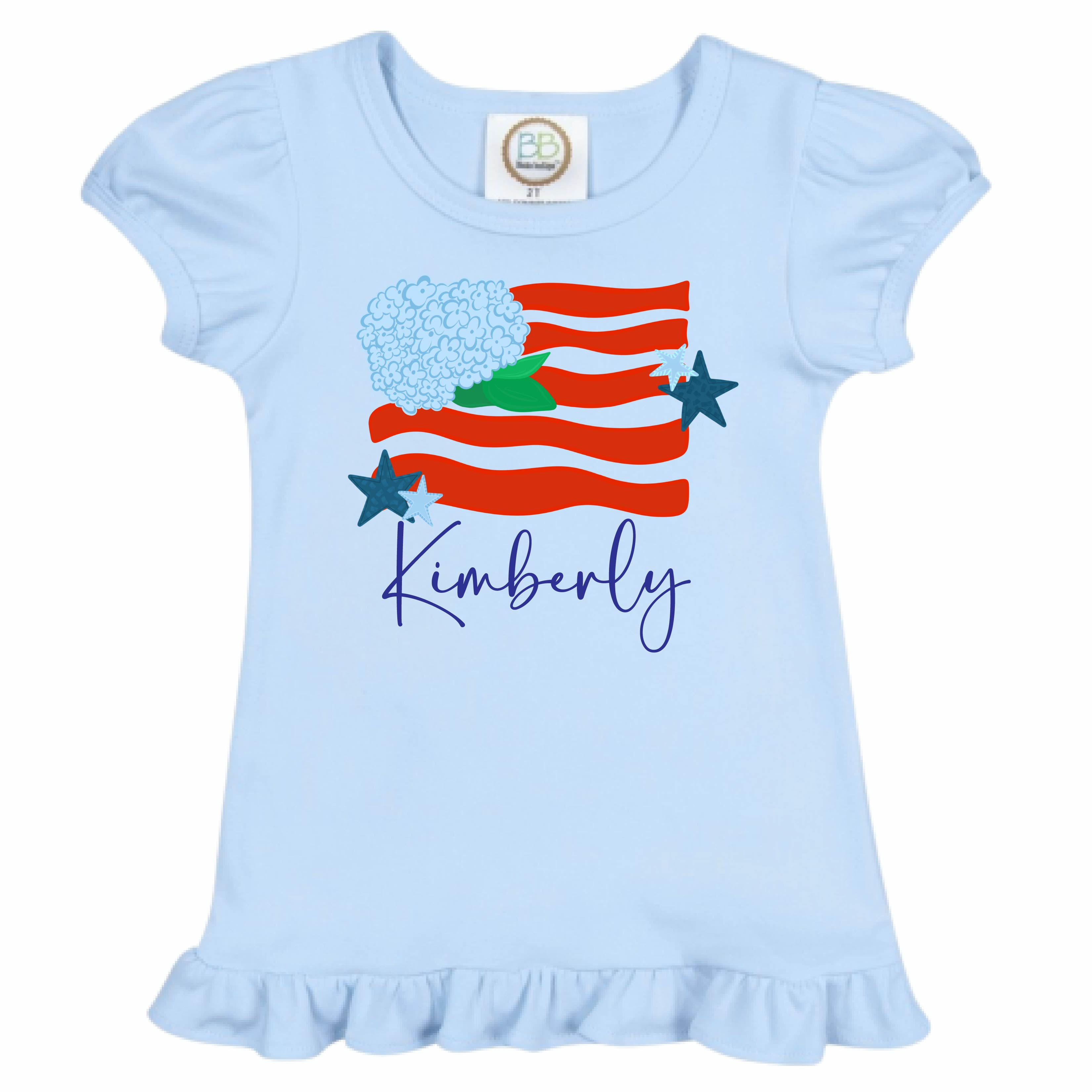 Ruffle Preppy Flag Tee