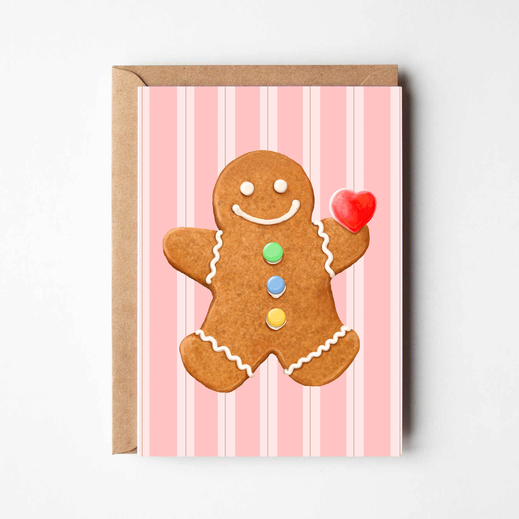 Gingerbread Love Heart Card