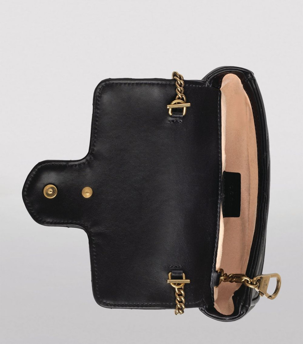 Thumbnail: Super Mini Marmont Matelassé Shoulder Bag