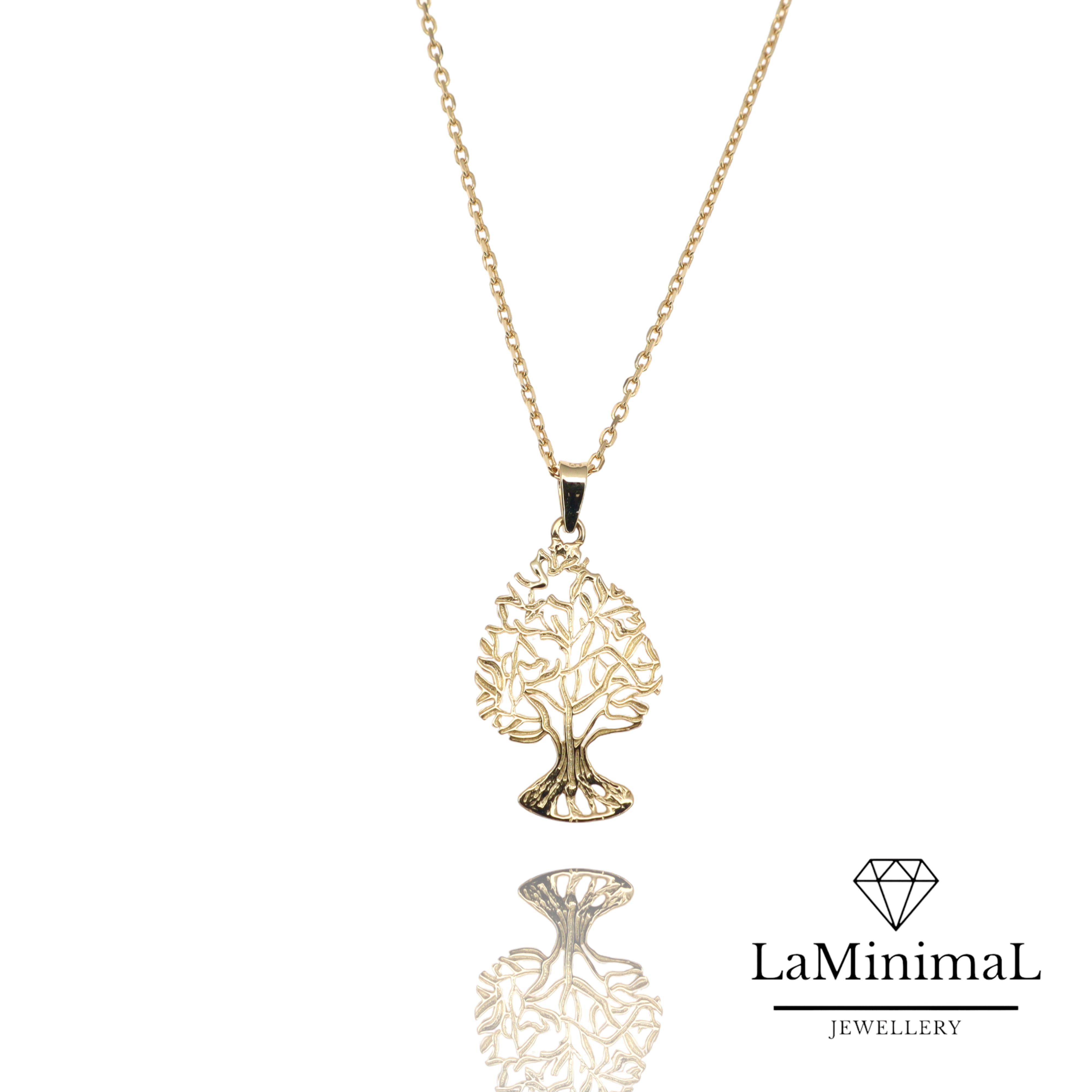 Ağaç Kolye 14 Ayar Altın