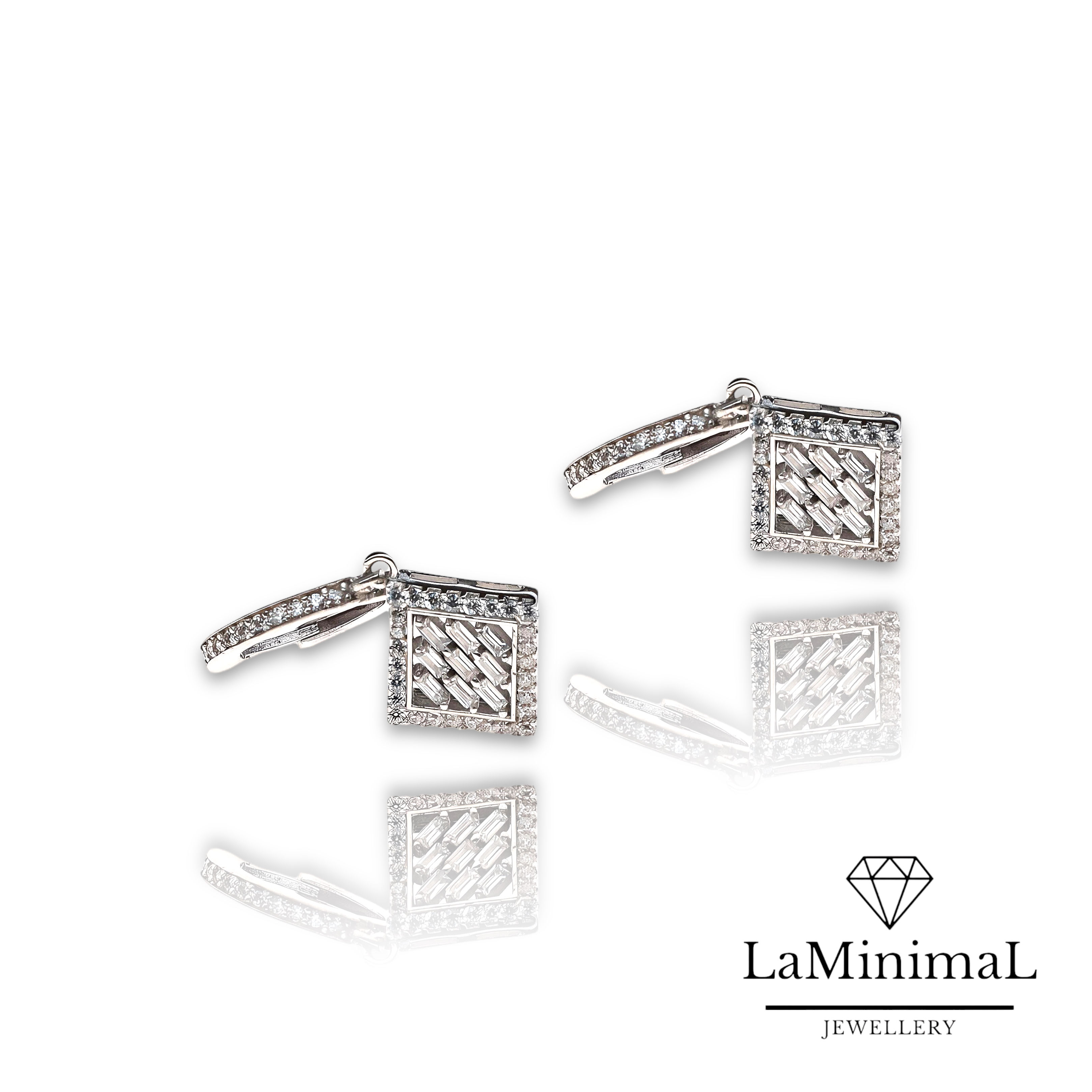 Gümüş Takı 925 Ayar Baget Küpe