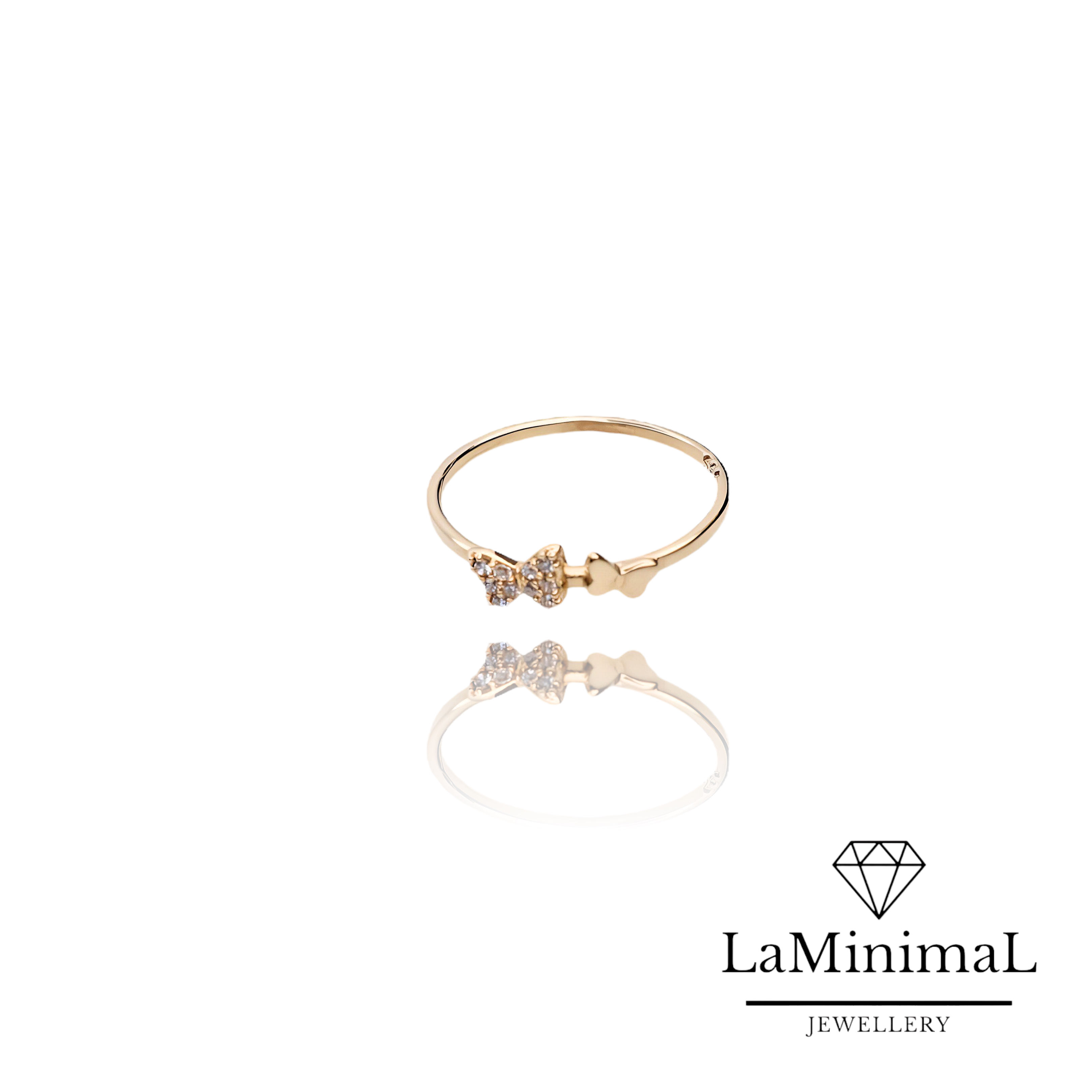 Kelebek Yüzük 14 Ayar Altın