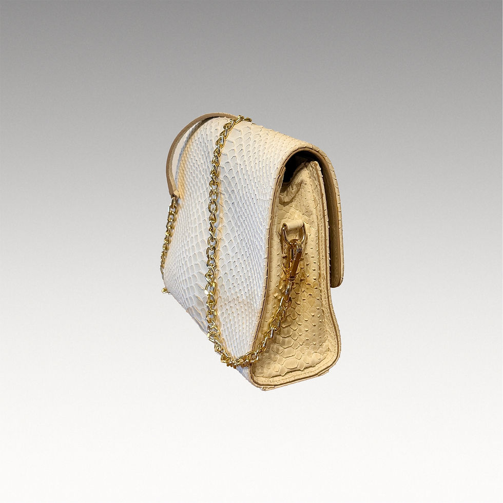 Miniature : ARIA CUIR EFFET PYTHON IVOIRE 