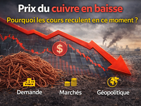 Prix du cuivre en baisse : pourquoi les cours reculent en ce moment ?