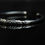 Thumbnail: The Silvanus, Leaf and Vine black sterling silver solid bangle. Nature bangle