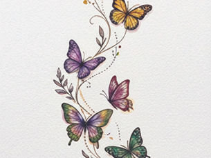 Two Large Butterfly design