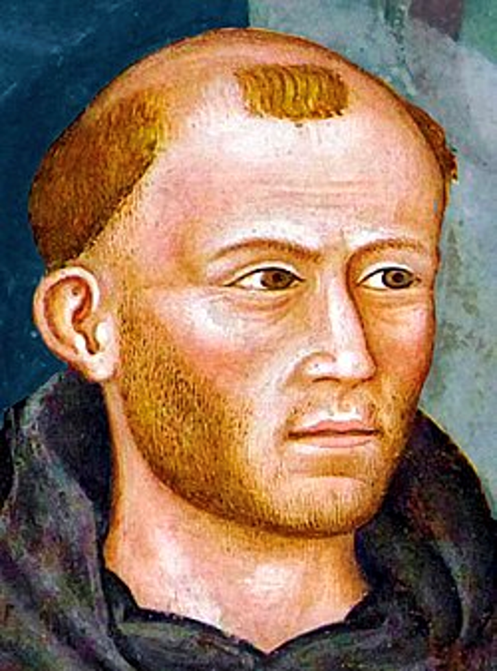 Eckhart (Andrea de Bonaiuto, detalle de Vía Veritas, Santa María Novella, Florencia, c. 1365)