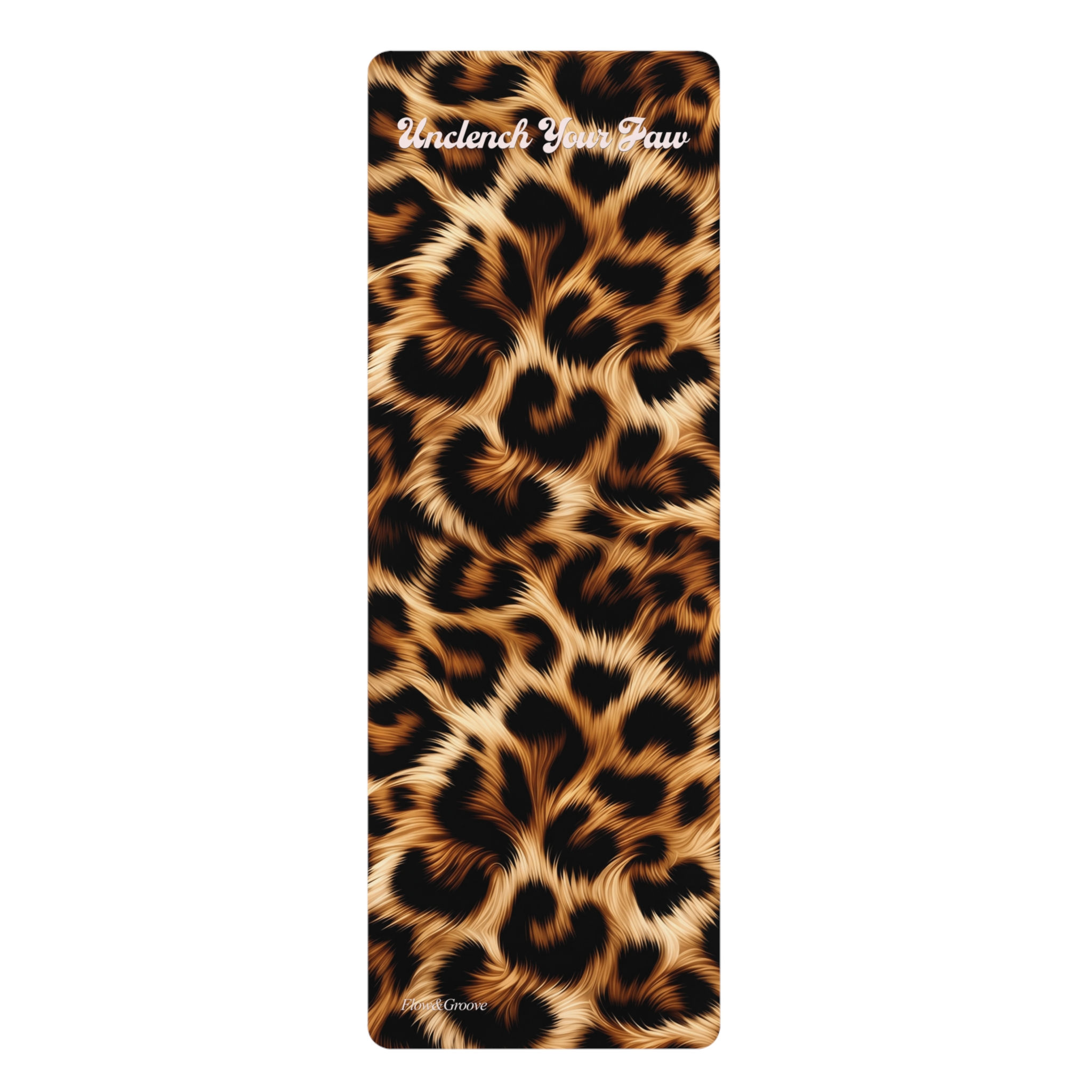 Flow & Groove Summer Leopard Print | Unclench Your Jaw | Yoga Mat | 3mm