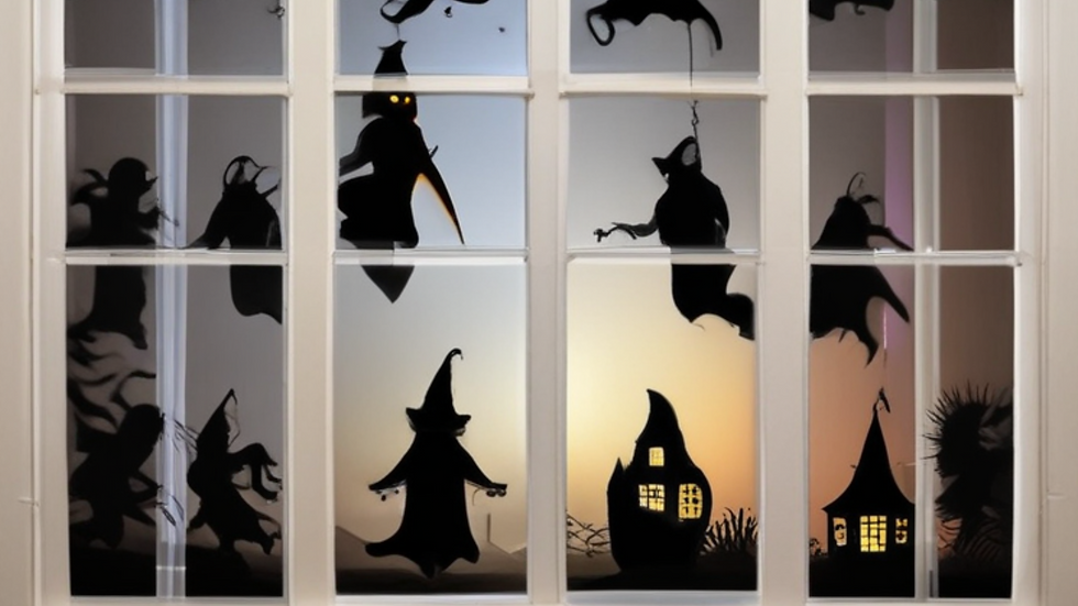Halloween Silhouette Window Display