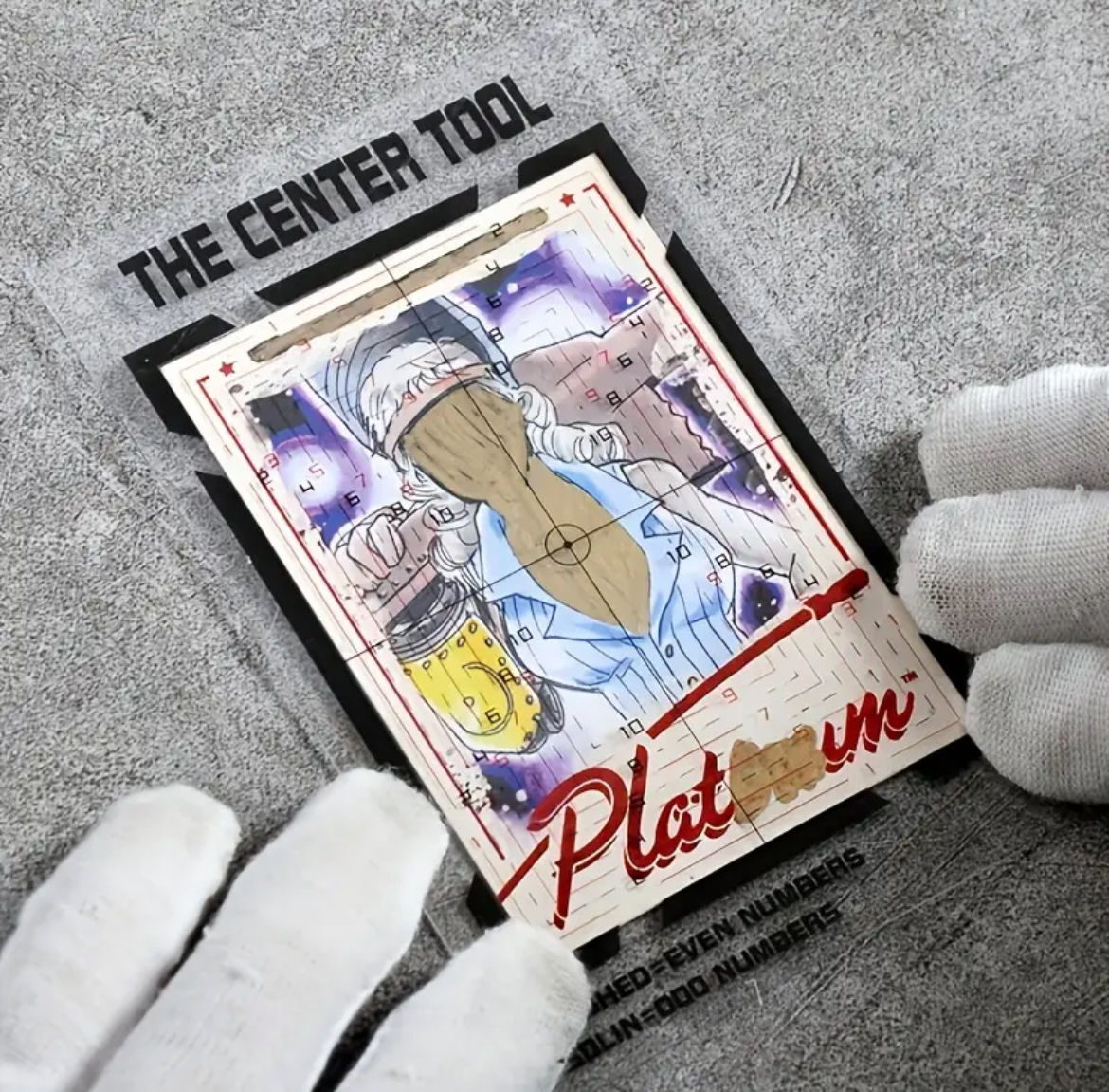 Kit de centrage des cartes à collectionner