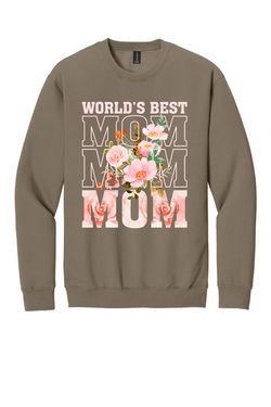 Worlds Best Mom - Brown Savana Crewneck