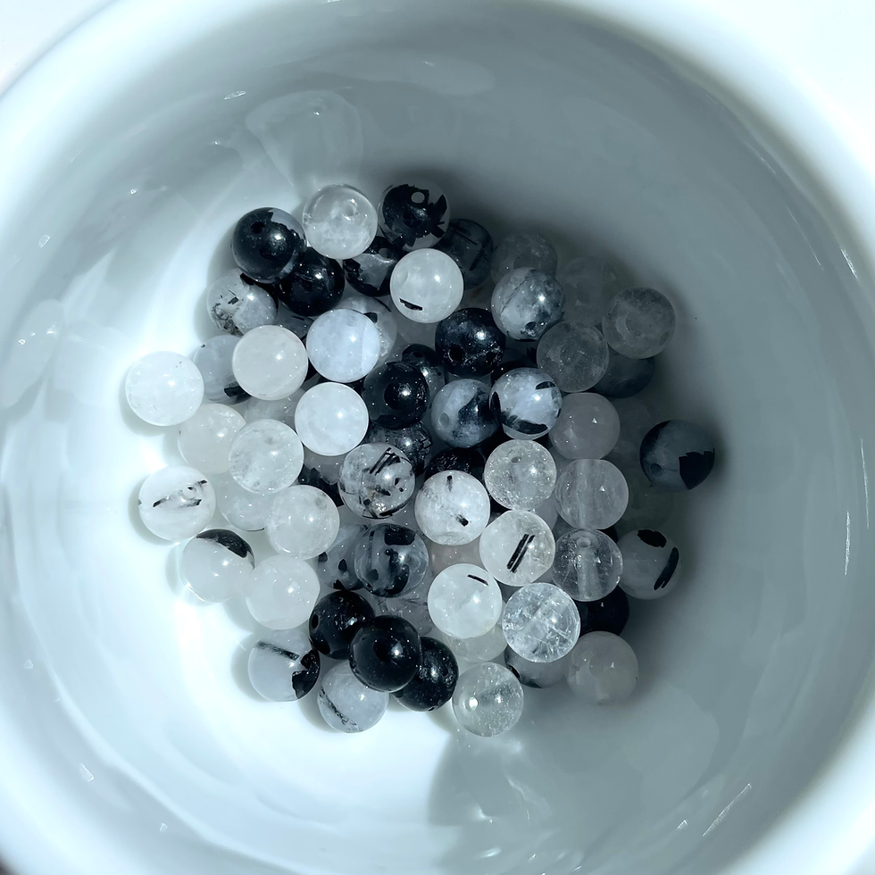 Bracelet - Quartz à inclusions de Tourmaline
