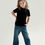 Miniature : Mannequin 3 Polo Noir Enfant