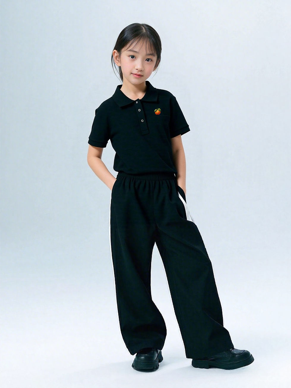 Miniature : Mannequin 2 Polo Noir Enfant