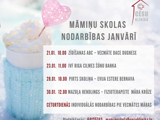 Māmiņu skolas nodarbību programma 2020.gada janvārim