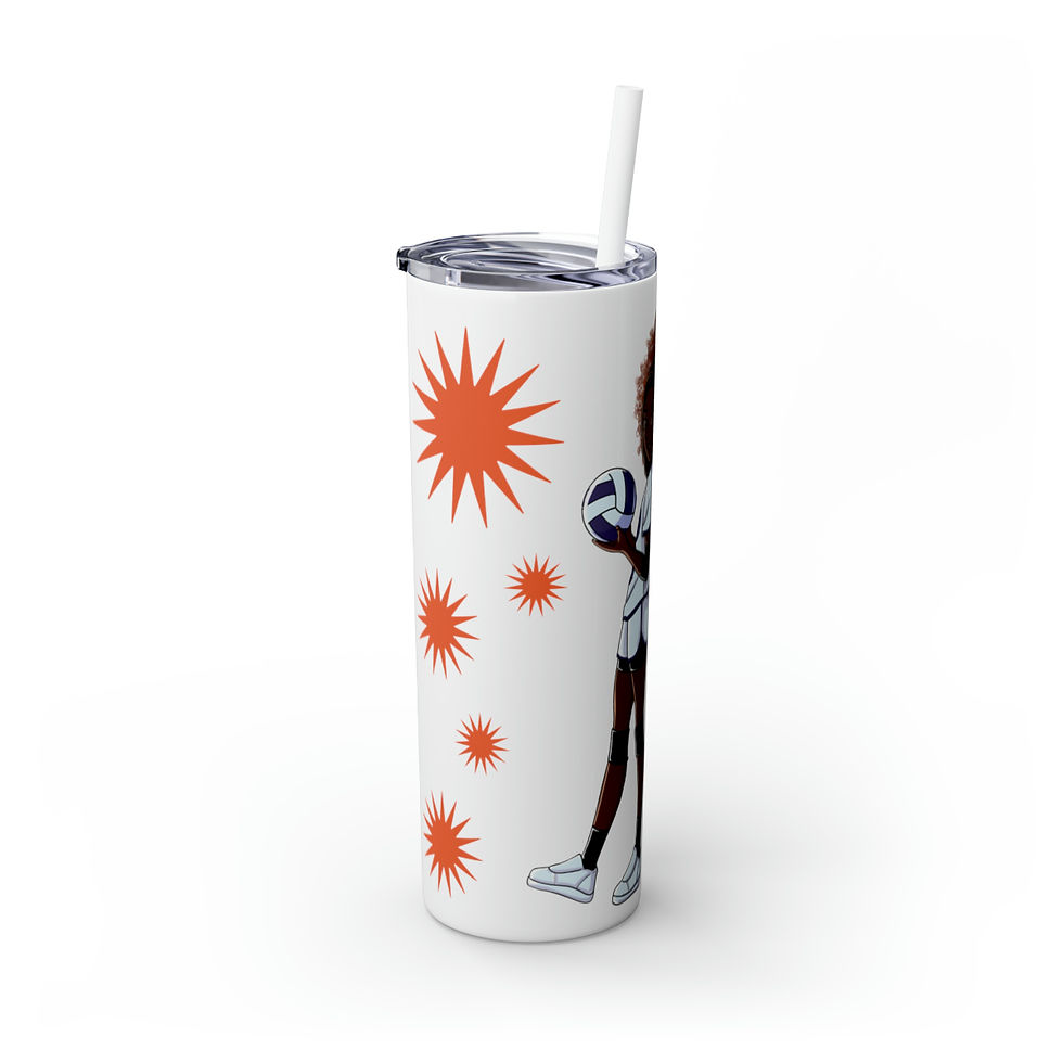 Thumbnail: Jade and Grace Sporty Skinny Tumbler with Straw, 20oz