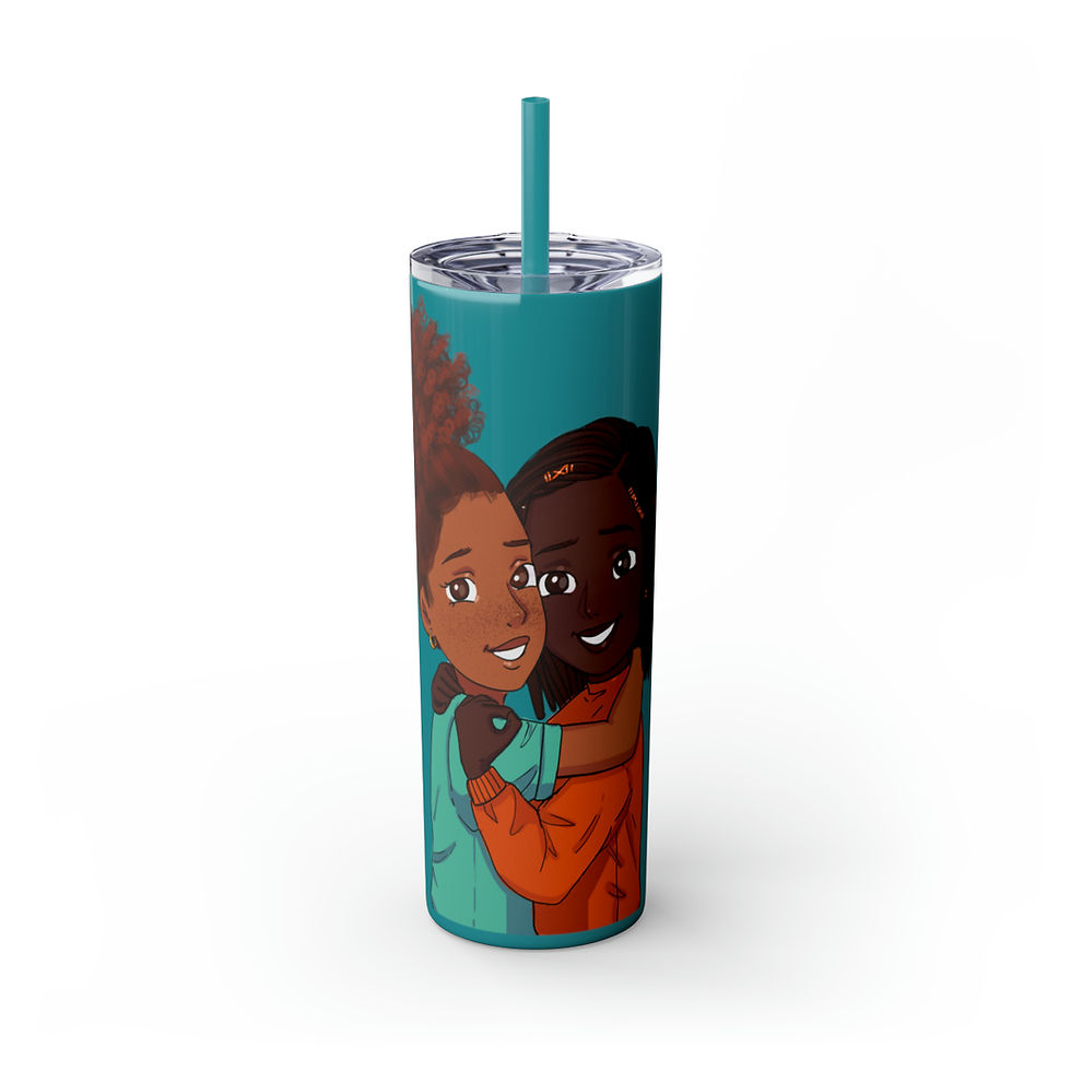 Thumbnail: Jade and Grace Hydrate Skinny Tumbler with Straw, 20oz