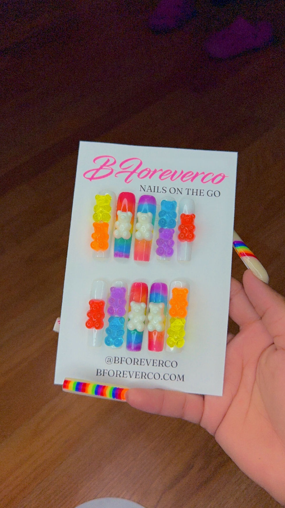 Thumbnail: RAINBOW GUMMY BEARS * BFC NAILS ON THE GO