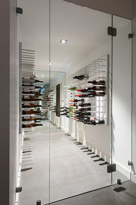 Luxury contemporary home wine cellar design Perth