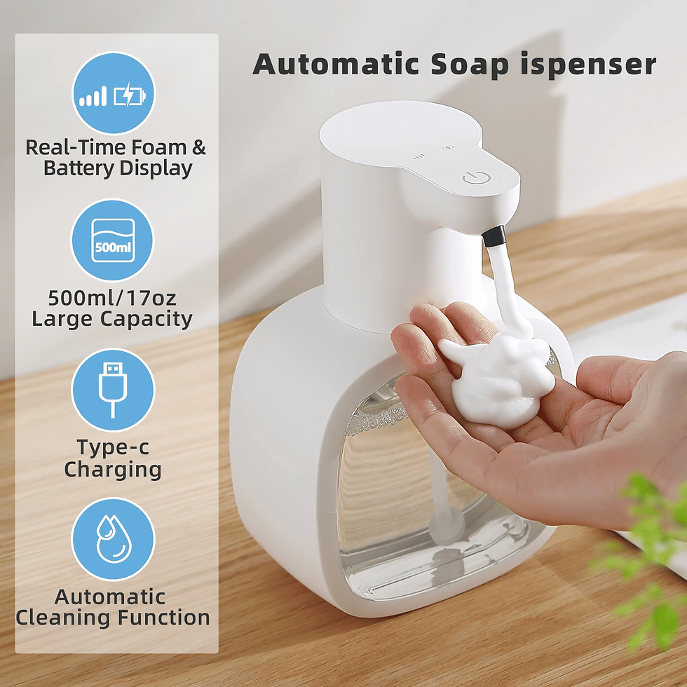 Wall Mounted Automatic Soap Dispenser Foam 500ml Black
