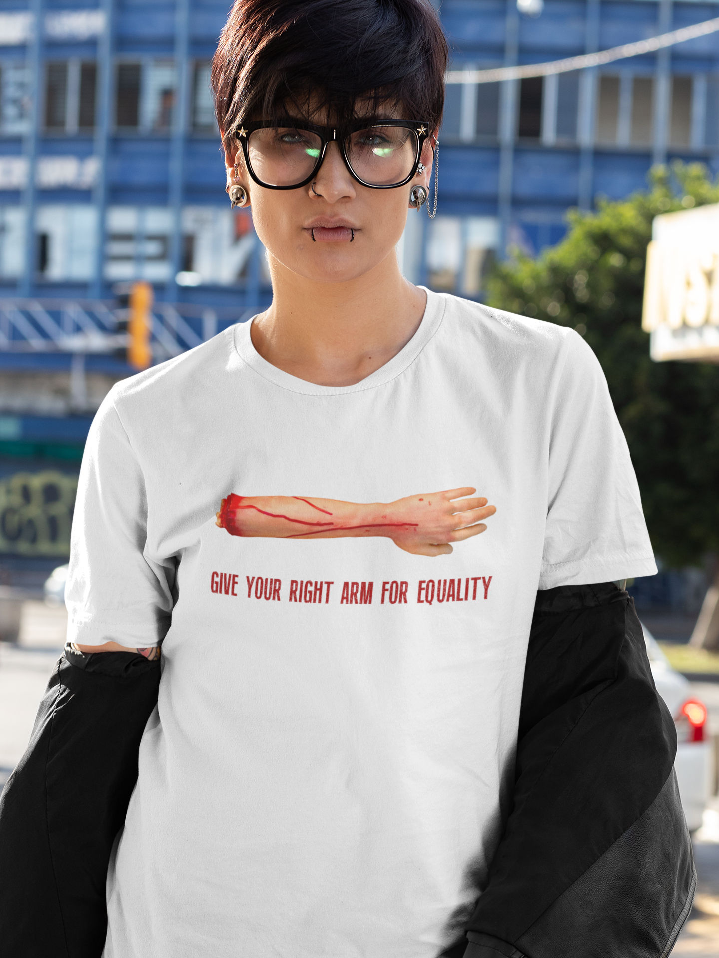 GIVE YOUR RIGHT ARM FOR EQUALITY