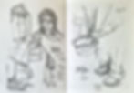 Croquis rapides, les transports en commun, Paris et Reims