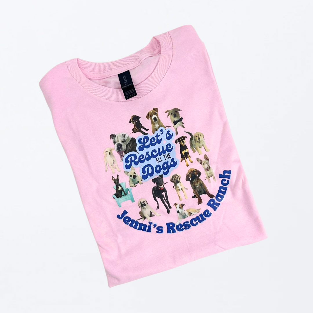 Let’s Rescue All The Dogs T-Shirt - Pink