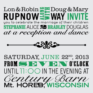 Sara and Brad's Wedding Invitation