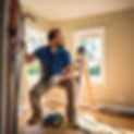 local electrician working on house