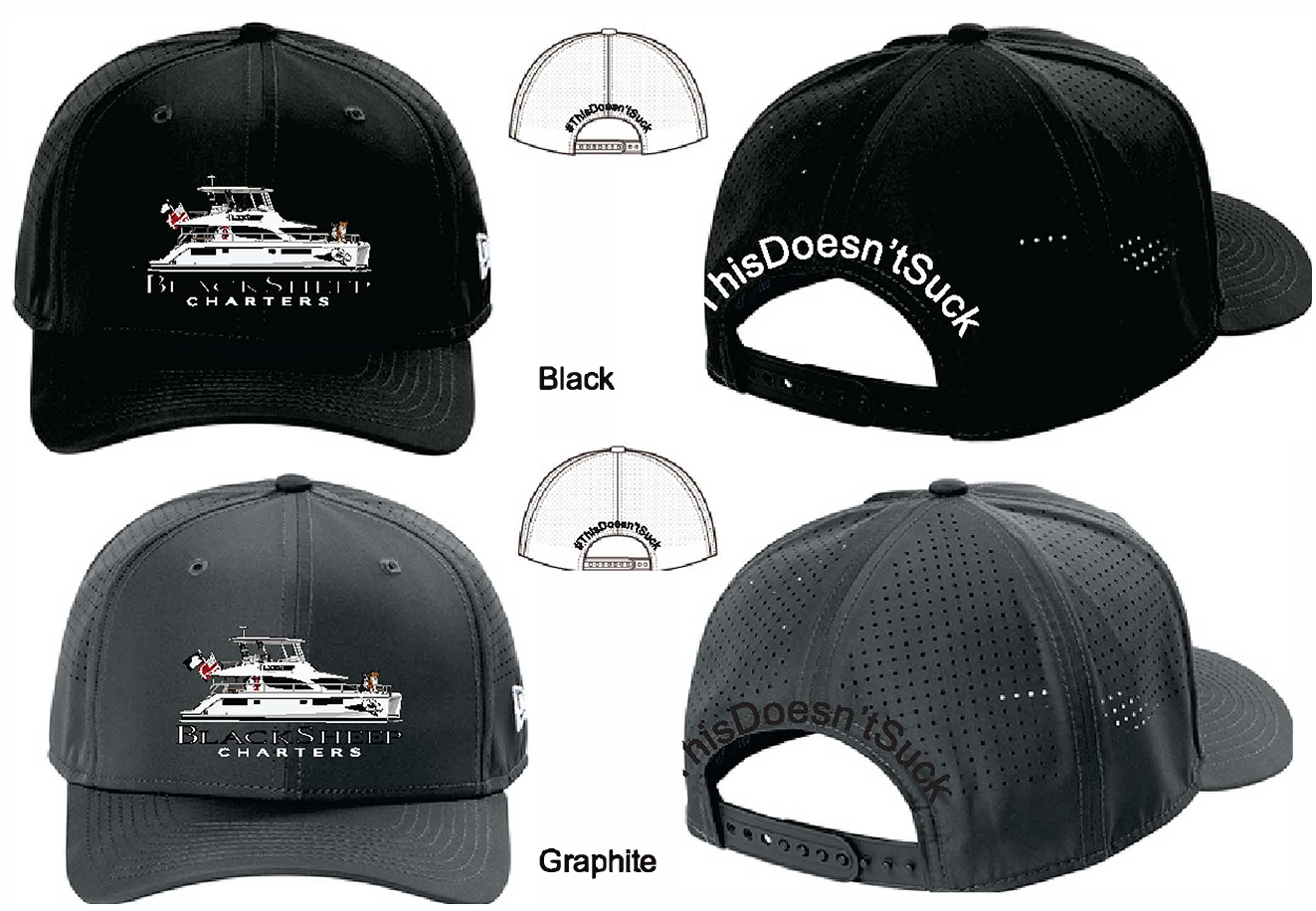 BlackSheep Charters New Era 9SEVENTY Perforated Snap Back with Boat Design