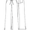Thumbnail: CHEROKEE Natural Rise Flare Leg Drawstring Pant- 4101
