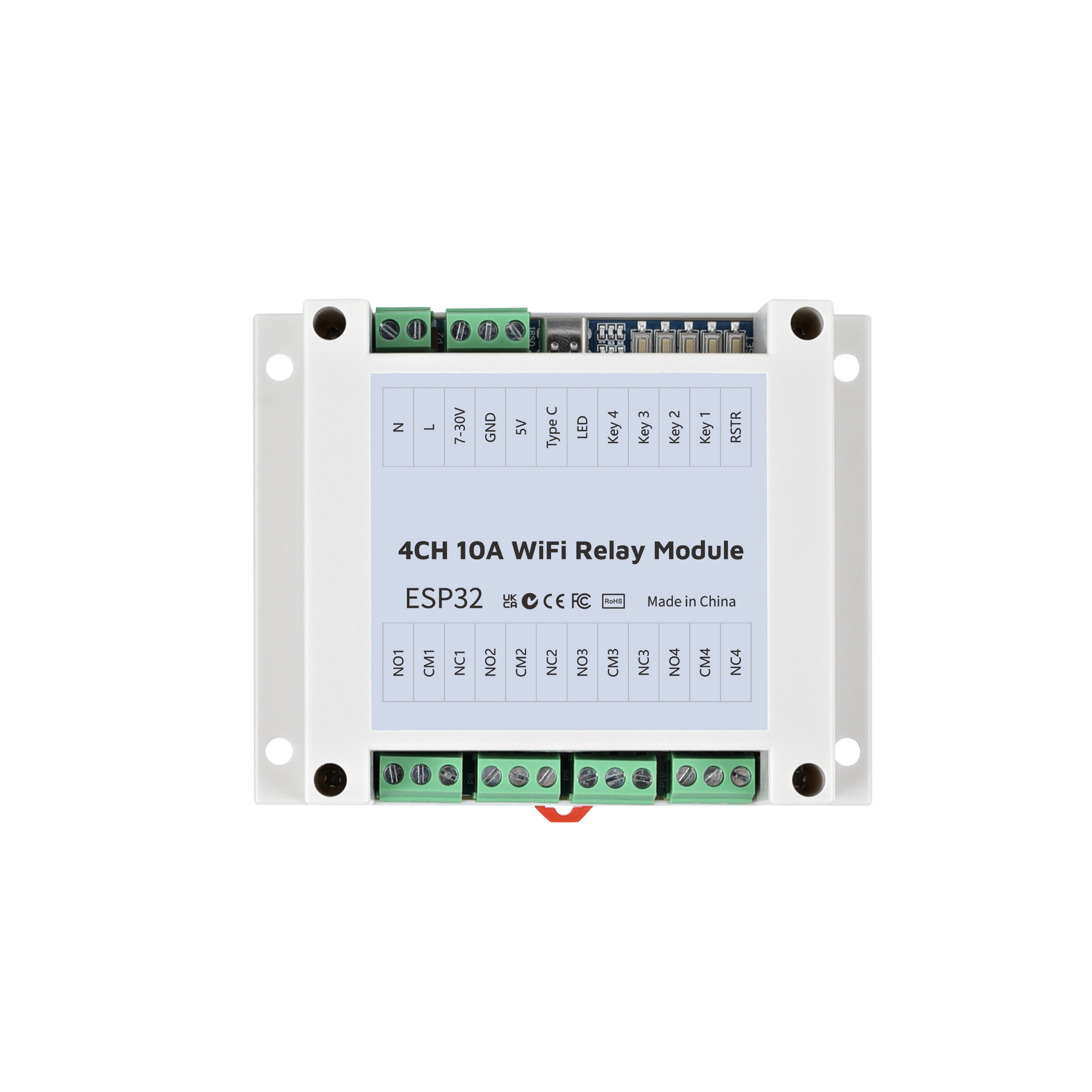4CH ESP32 RF433 Inching/Self-lock Relay for ESPHome