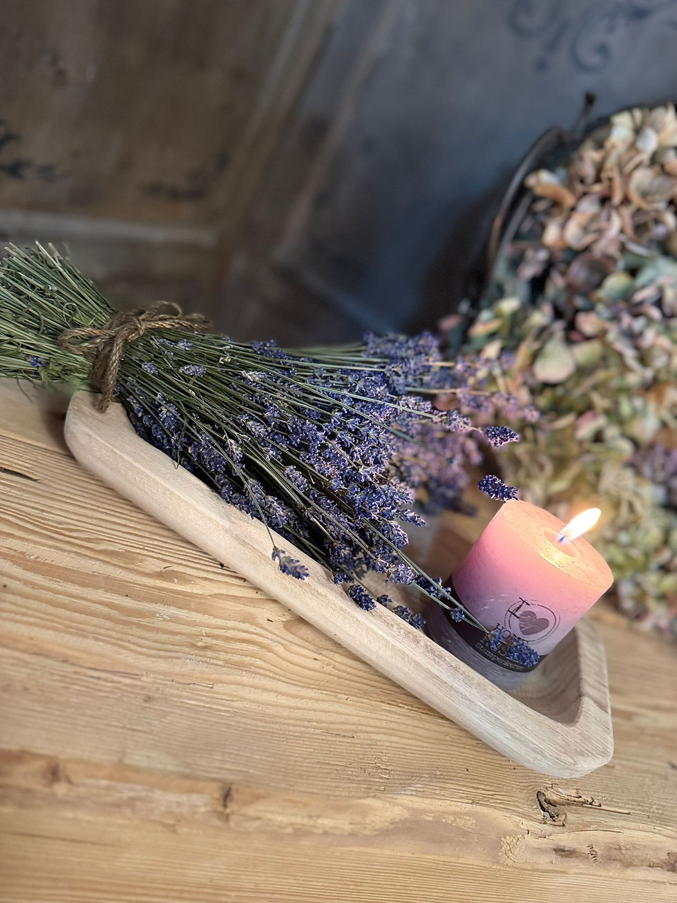 Deko Holztablett Lang/ Flach 1