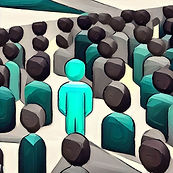 targeting person standing out in crowd cubist.jpeg