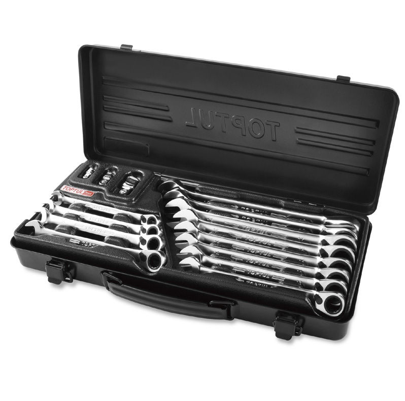 TOPTUL Wrench Rev Geared Set 15pc