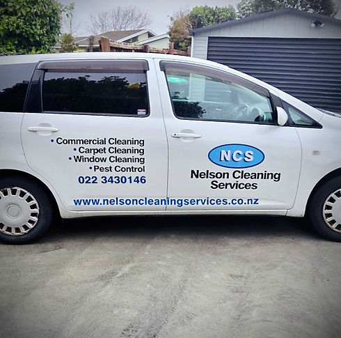 Nelson cleaning services company vehicle